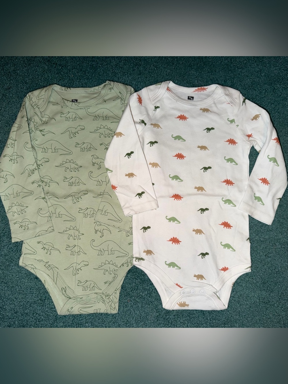 Hudson Baby Dino Long-Sleeve Onesies!